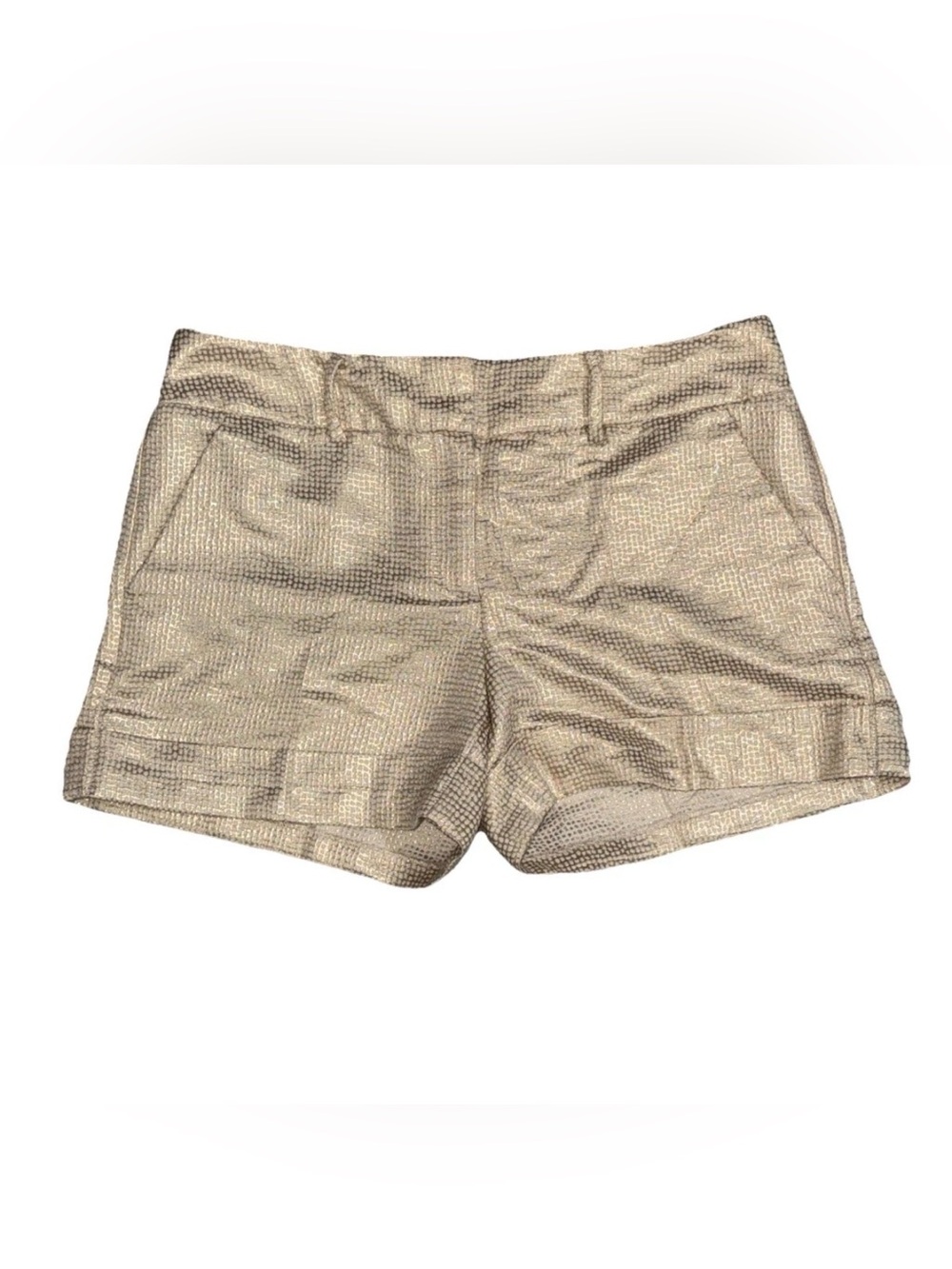 New York And Company 7th Avenue Gold Shorts Size 8